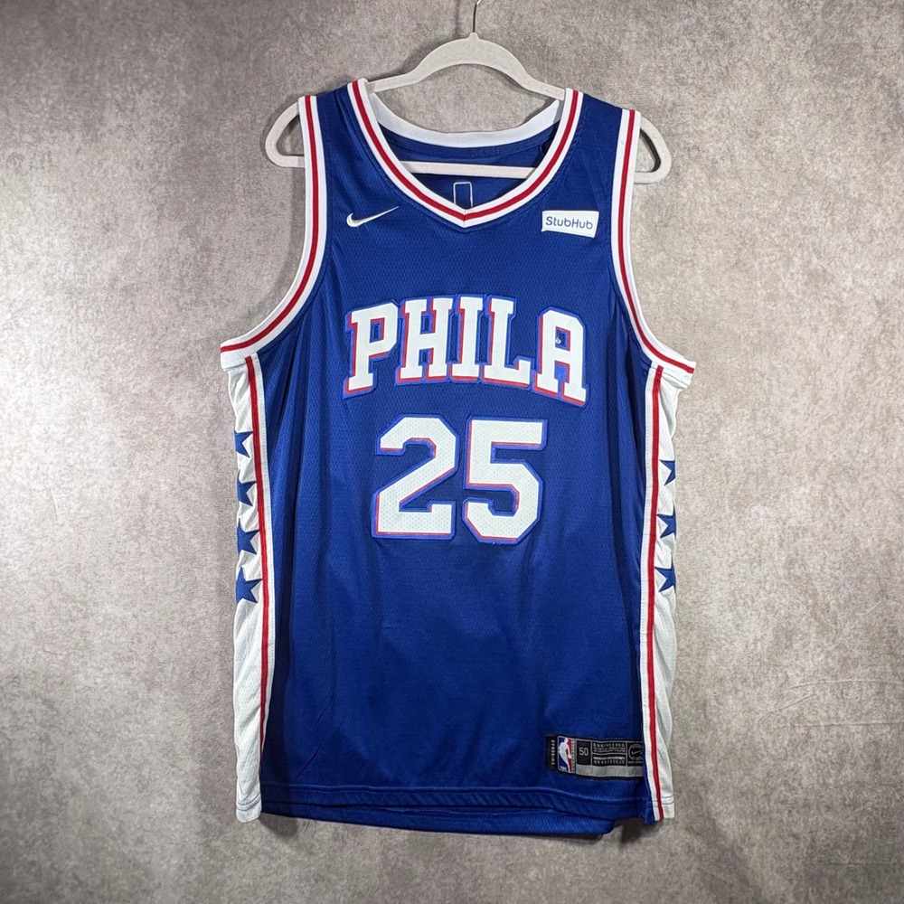 Ben Simmons Philadelphia 76ers Swingman Nike Jersey Men 50 Blue 2019 Vaporknit‎